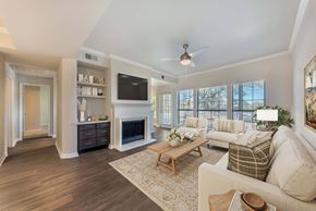 Austin apartment for rent - Living Room With Expansive Window at Sedona Springs, Austin, TX 78749