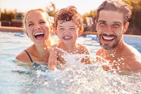 Elkhorn apartment for rent - Family enjoying in pool at Aerie Blue Sage, Elkhorn, 68022 