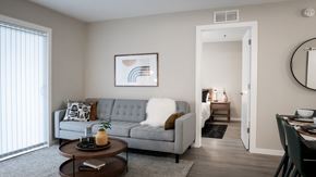 Winnipeg apartment for rent - Interior - wide shot of living room