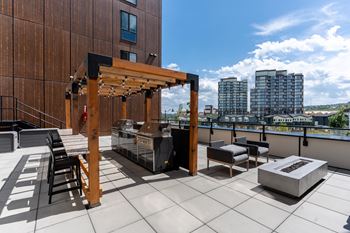 A wooden pergola 