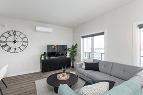 Winnipeg townhouse for rent - Modern Living Room at Latitude 49 Townhomes, Winnipeg Manitoba