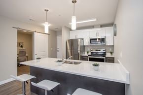 Regina apartment for rent - Interior - wide shot of kitchen.