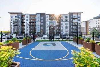 Large basketball court