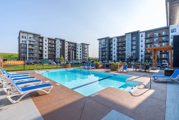 Pool with lounge chairs