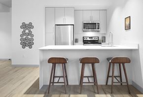 Edmonton apartment for rent - wide shot of kitchen.at Raymond Block, Edmonton, AB