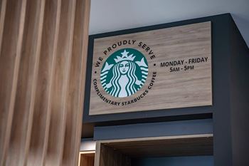 A starbucks sign 