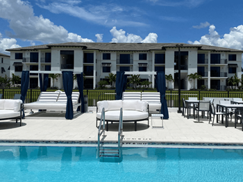 Pool with cabana