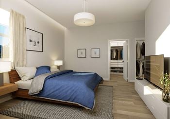 Bedroom with tv