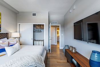 Bedroom with closet