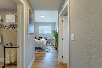 Bedroom with hallway