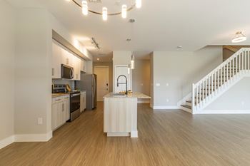 Spacious room and kitchen view