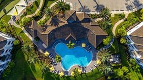 Fort Myers townhouse for rent - Aerial view of pool at Portofino Vineyards, Fort Myers, FL