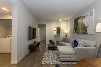 Living room with modern tv