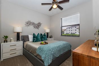 Bedroom with ceiling fan