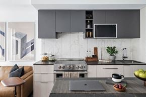 Toronto apartment for rent - a row of shelves in a store with a lot of products on them