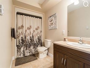 Dieppe apartment for rent - a bathroom with a toilet and a sink and a shower