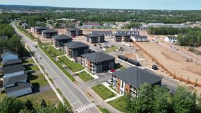 Dieppe townhouse for rent - an aerial view of a housing development in a city