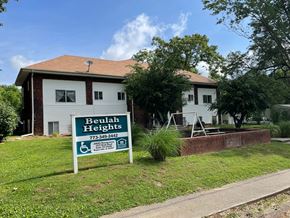 Eldorado apartment for rent - A sign for Beulah Heights is in front of a brick house.