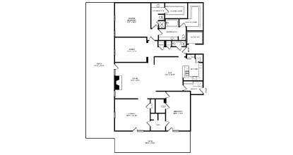 Floor plan for 2 beds, 3.5 baths, 3129 sqft