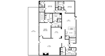 Floor plan for 3 beds, 4.5 baths, 3240 sqft