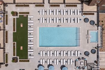 Heated resort-style outdoor pool and terrace