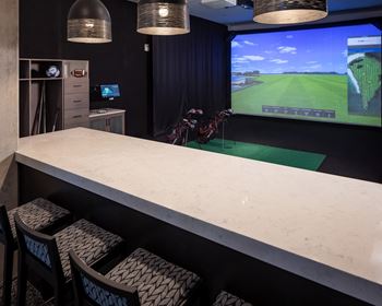 Gameroom and sports simulator