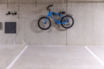 Dedicated bike, ski and kayak storage available