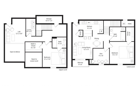 Floor plan for 2 beds, 2 baths, 1654 sqft