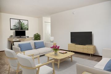 Eagan apartment for rent - a living room with a couch and a television