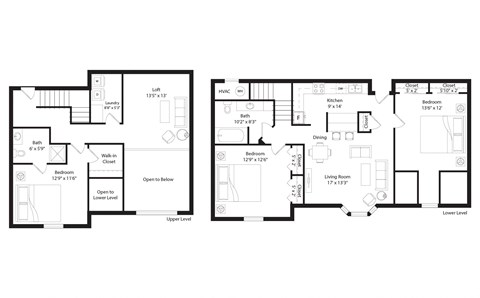 Floor plan for 3 beds, 2 baths, 1690 sqft