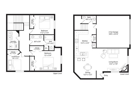 Floor plan for 3 beds, 1.5 baths, 1693 sqft