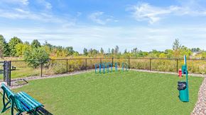 Isanti apartment for rent - the backyard has a playground and a picnic table