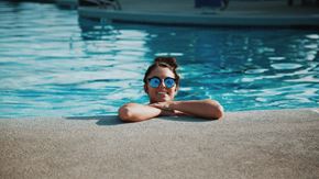Fridley apartment for rent - a young boy in a swimming pool