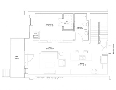 Floor plan for 3 beds, 3 baths, 1658 sqft