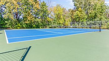 Pickleball and tennis court