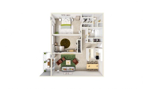 Floor plan for 2 beds, 2 baths, 1100 sqft
