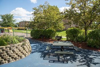 Picnic area with bbq grills