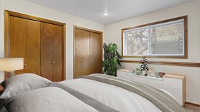 Billings apartment for rent - a bedroom with a bed and a window and a closet