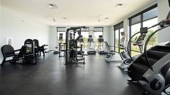 Fitness studio with yoga room