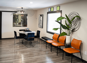 Fort Worth apartment for rent - a dining room with a table and chairs and a potted plant at La Bella Apartments, Fort Worth, 76116