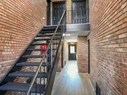 Indianapolis apartment for rent - the stairway leading up to the second floor of the building