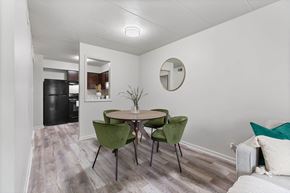 Matteson apartment for rent - a dining room with a table and chairs