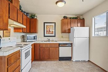 Efficient appliances in kitchen