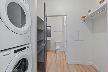 Stacked washer and dryer