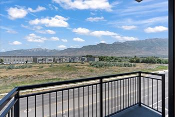 Balcony with railing