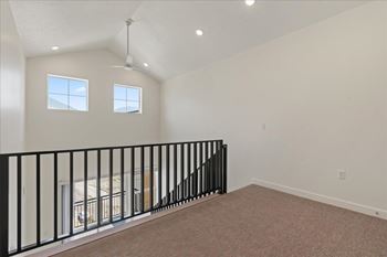 Room with black railing