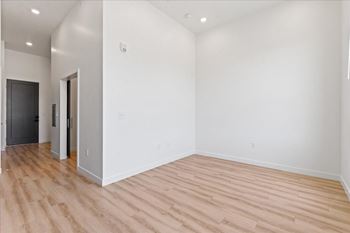 Room with wooden flooring
