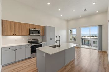 Bright kitchen view