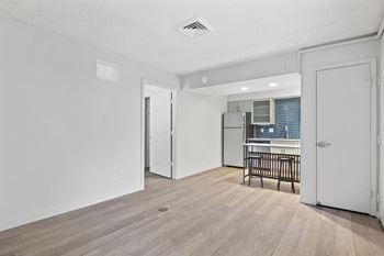 Kitchen with wooden flooring