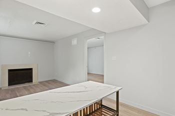 Kitchen with white countertop